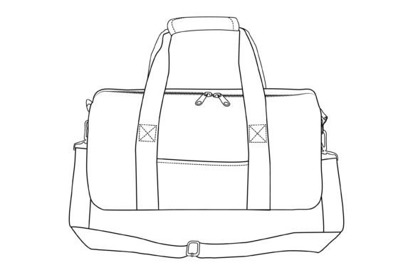Download Duffel Bag, Sports Equipment Outline Bag - Premium Resources